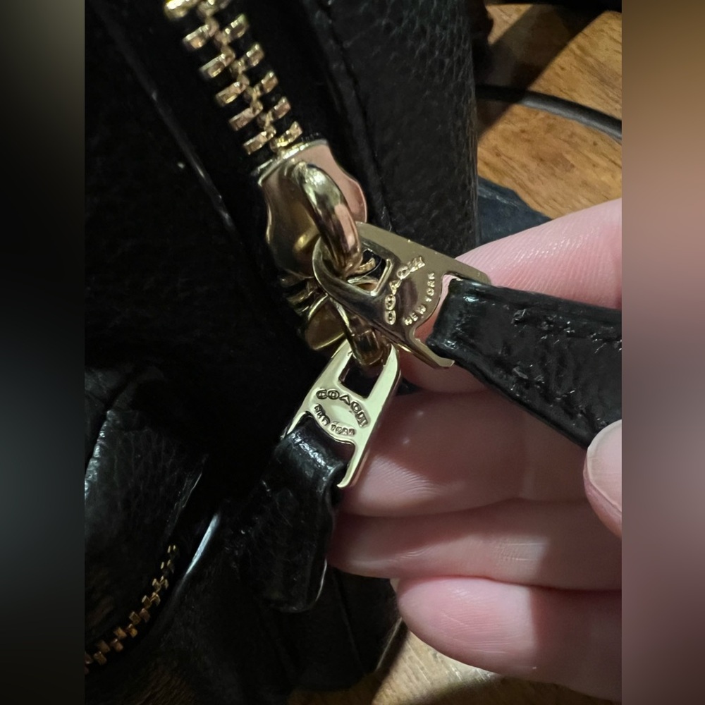 Coach Charlie Mini Backpack Black Pebbled Leather Bag - Picture 4 of 14